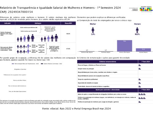 Relatório de Transparência e Igualdade Salarial de Mulheres e Homens 1º Semestre 2024